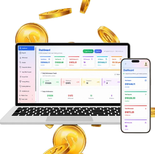 Forex CRM mobile app interface